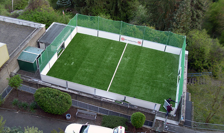 Minispielfeld auf Dachterrasse Hufeland-Haus